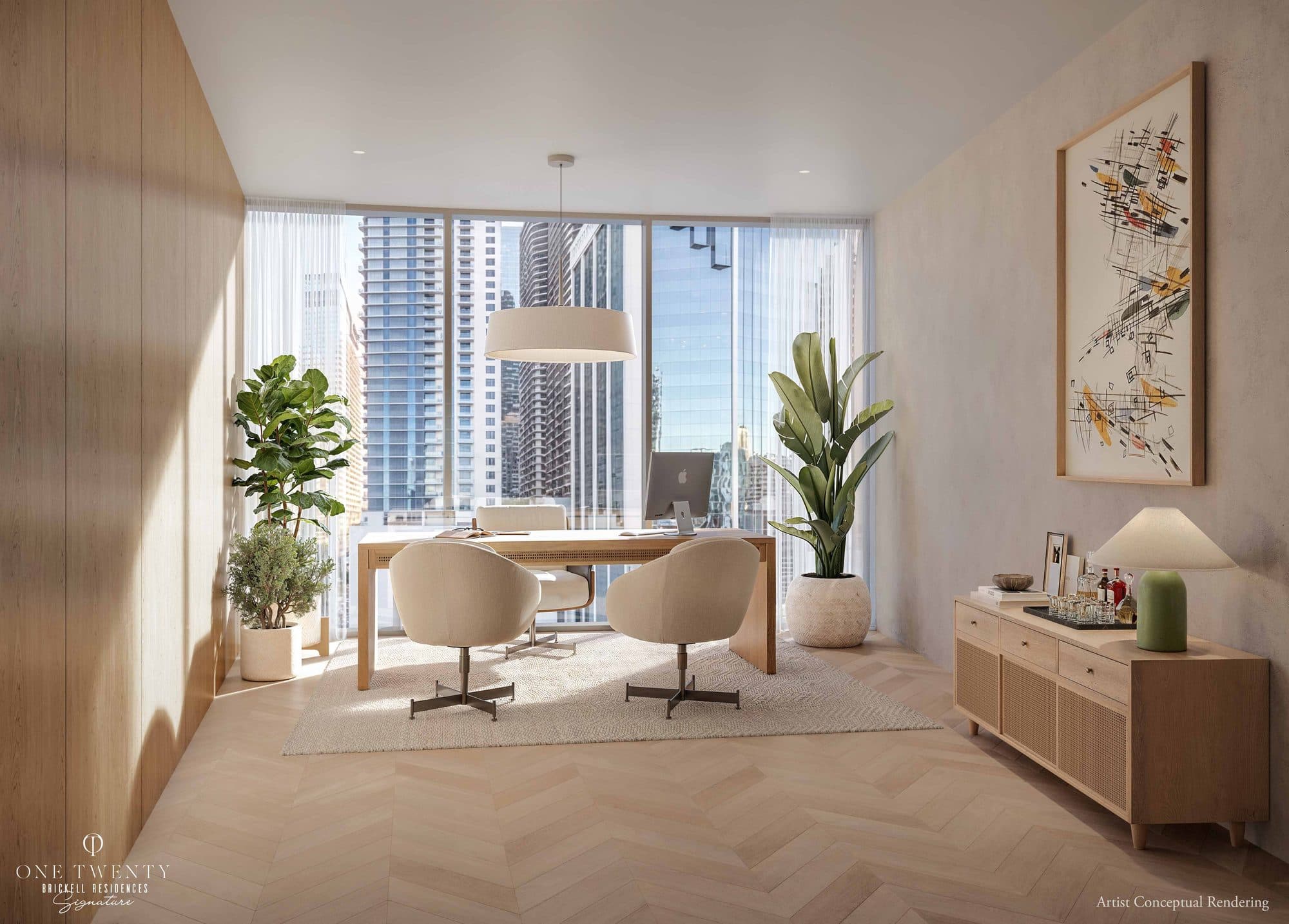 Oficina privada escriturada en una residencia de One Twenty Brickell Signature